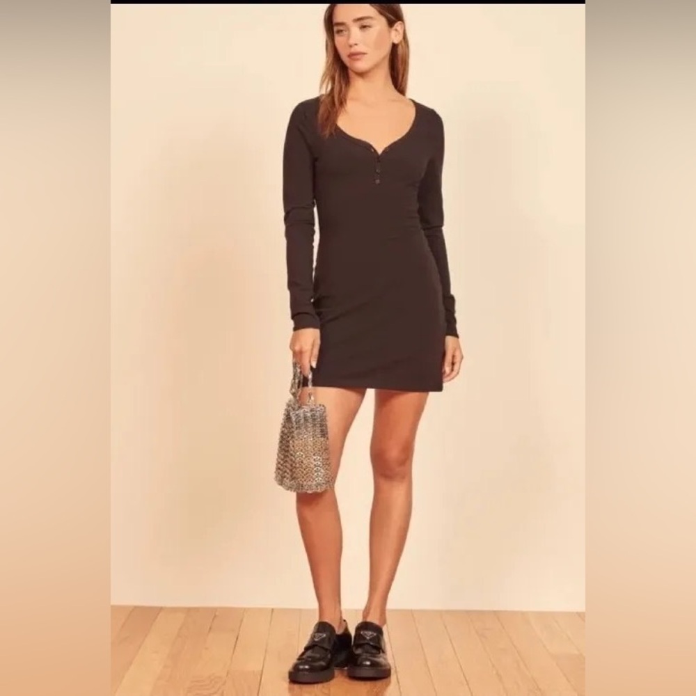 Reformation Axel Dress in Black